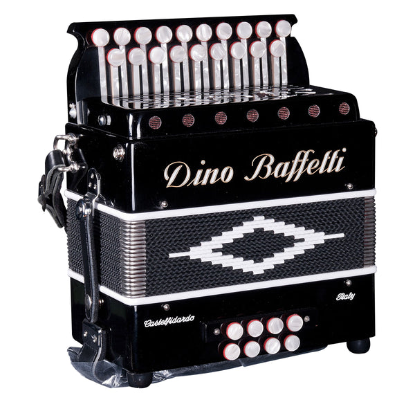 Dino Baffetti Black Pearl ii 2 voice 8 bass melodeon