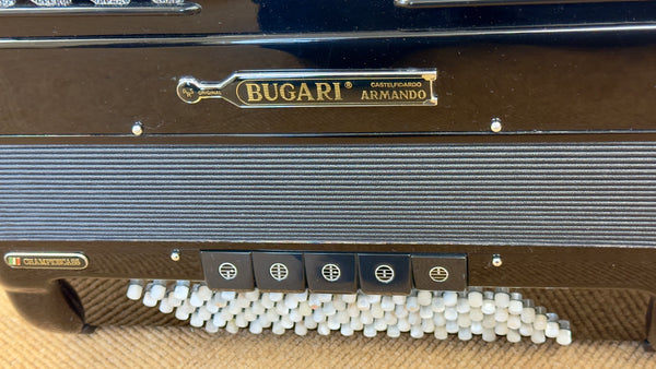 Bugari 251 CHC 4 voice 37 key 96 bass double cassotto piano accordion second hand