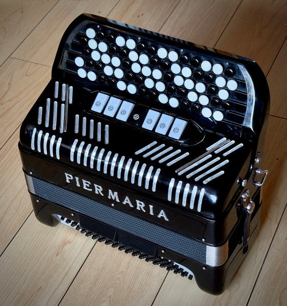 Piermaria 96 bass 3 voice musette Chromatic Button Accordion, C System - Second Hand