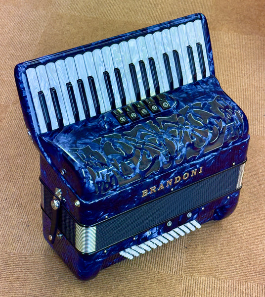Brandoni Model 66 LI 78 bass Blue piano accordion Second Hand