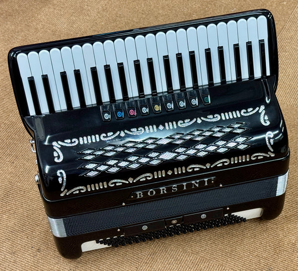 Borsini 41 key 4 voice musette, 120 bass piano accordion - Second Hand