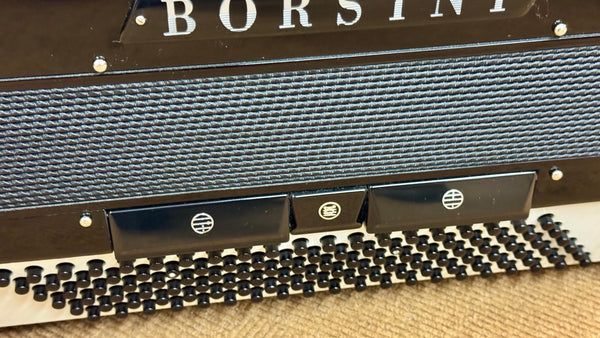 Borsini 41 key 4 voice musette, 120 bass piano accordion - Second Hand