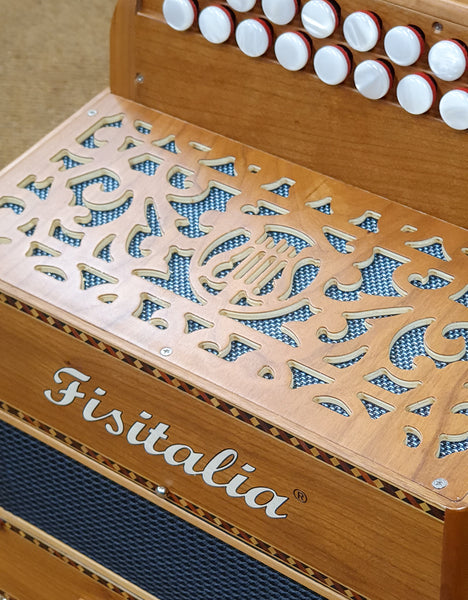 Fisitalia Morris II D/G melodeon with hand made reeds