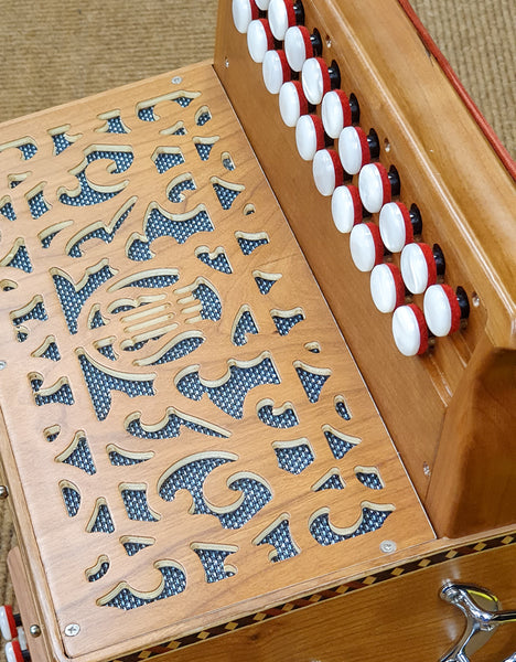 Fisitalia Morris II D/G melodeon with hand made reeds