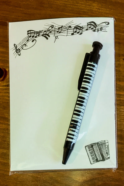 Accordion writing pad gift set complete with pen - TheReedLounge.com