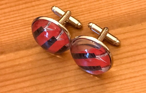 Cufflinks, featuring red accordion bellows - TheReedLounge.com