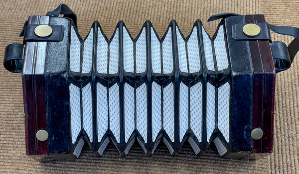 Lachenal 48 key English Concertina, Steel reeds, Complete with microphones